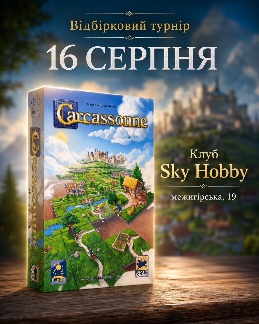 Відбірковий турнір на Чемпіонат світу з гри “Каркасон”, клуб Sky Hobby